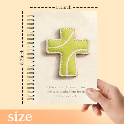 NaZaUK Christian Tennis Notebook, Prayer Bible School Supplies Notebooks, Basketball Coach Gifts for Men & Women & Players5.5x8.3 Inches - color: Tennis
