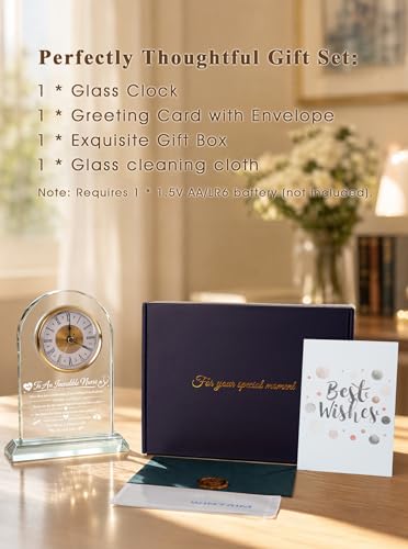 Nurse Gifts for Women, Nurses Week Appreciation Glass Clock - color: Nurse Gift