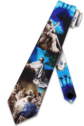 Religious Ties Mens Biblical Scene Necktie Cross Tie Christian Neckties