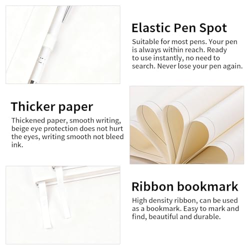Bible Journal and Pens Set, A5 Notebook for Prayer, Scripture Writing & Bible Study & Daily Note-taking, Christian Gifts with 2 Inspirational Pens,5.7 * 8.2 Inch,192 Pages (Design 02, White) - color: White, style: Design 02