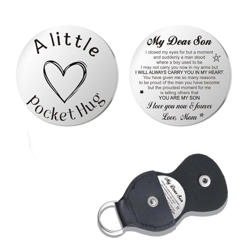 Pocket Hug Token for Women Men Him Birthday Inspirational Gifts for Daughter Friend Long Distance Gifts for Wife Mom - color: My Dear Son