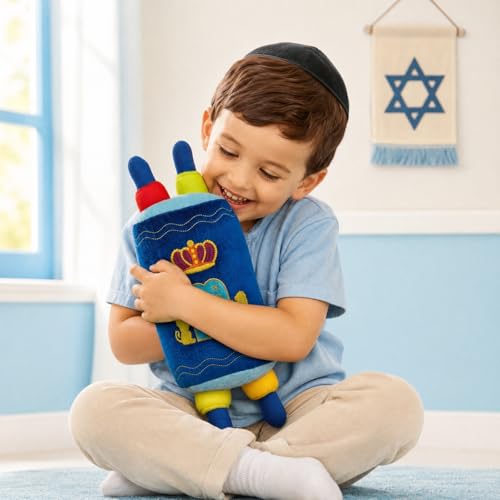 Rite Lite My Soft Torah Plush Toy Shabbat Gifts Educational Judaica Shabbos Hebrew Simchat Jewish Gifts Fun & Educational Party Favors | Ideal for Play, Learning, & Celebrating Jewish Traditions 16"H - size: Large