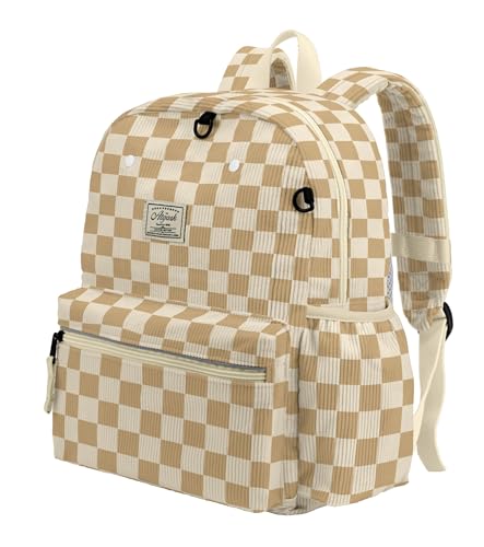 atgark Corduroy Toddler Backpack for Boys Girls Kids Preschool Backpacks - color: Chessboard Corduroy, size: Age 6-10 (15" H Fit A4 Folder)
