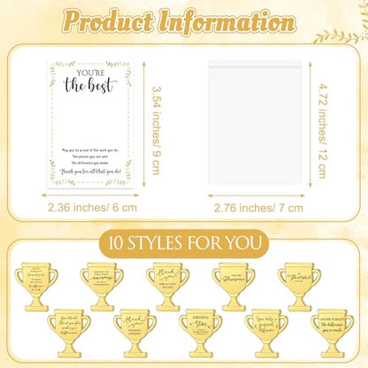 60 Sets Employee Appreciation Gifts Bulk, Trophy Pins,10 Styles - style: 10 Styles