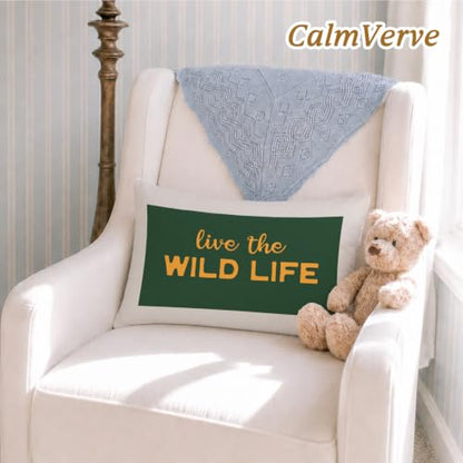 Boys Room Decor Live The Wild Life 12x20 Pillow Cover - color: Live the Wild Life
