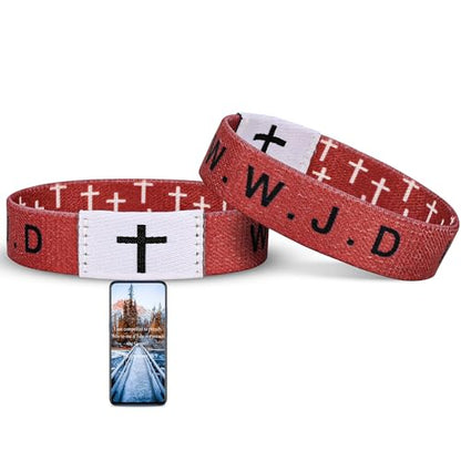 Daily Bible Verse WWJD Bracelet, Christian Jesus Wearable Bracelet for Women Men, WWJD Bracelet - What Would Jesus Do Bracelet - style: Brown