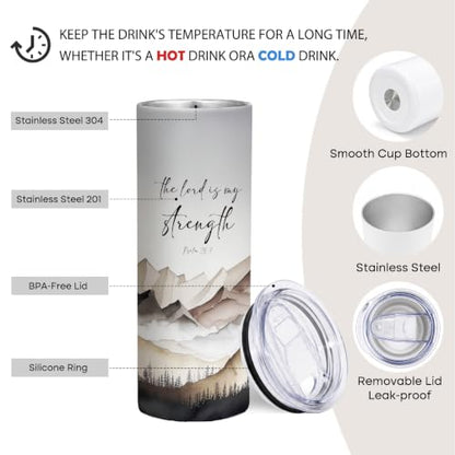 Christian Religious Mountain 20oz Travel Coffee Mug Tumbler - color: lordA
