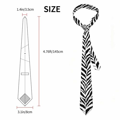 Neckties for Men Silver Star American Flag Men's Ties for Church Worship Wedding Formal - color: Zebra