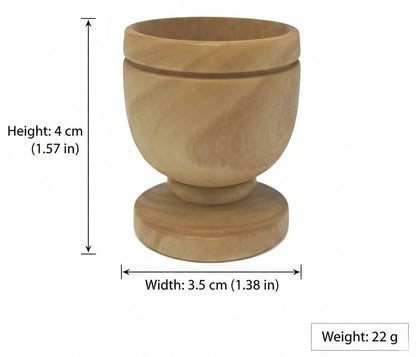 Zuluf Olive Wood Mini Very Small Communion Cups Set of 60 Wooden Chalice Goblets for Church Wine Worship Services Holy Land Bethlehem 1.6 Inch