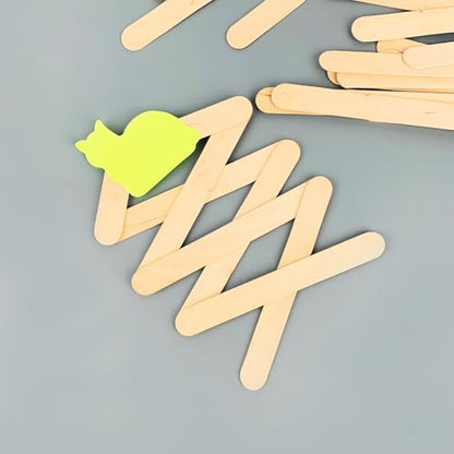 KTOJOY 100Pcs Jumbo Wooden Craft Sticks Popsicle Stick 6” Long x 3/4”Wide Treat Ice Pop for DIY Crafts，Home Art Projects, Classroom Supplies