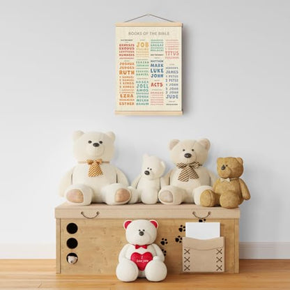 Boat Wades Books Of The Bible Poster Hanging Art,Christian Homeschool Art,Bible Books Poster Hanger Frame,Scripture Class Decor for Learning,Christian Educational Wall Art Decor for Church Preschool,12x16 - size: 16"L x 12"W