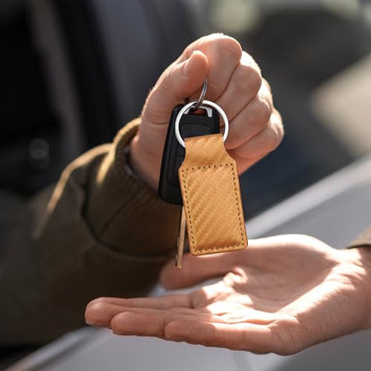 LaserGram Rectangle Keychain, Bible Verse John 3-16, Personalized Engraving Included - color: Carbon Fiber Bronze
