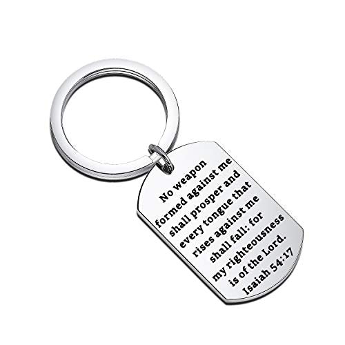 Gzrlyf Isaiah 54:17 Bracelet No Weapon Formed Against Me Shall Prosper Bracelet Religious Gifts - style: Keychain