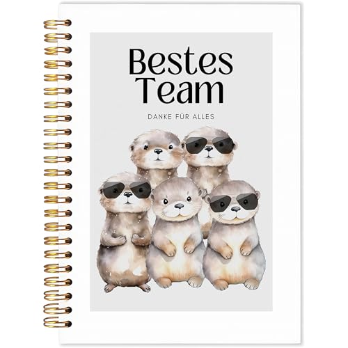 Best Team Spiral Notebook Journal, Cute Otters Journal Notebook for Employee,Employee Staff Appreciation Gifts, Team Appreciation Gifts,5.5x8.3 Inches - color: Multiple Color-7