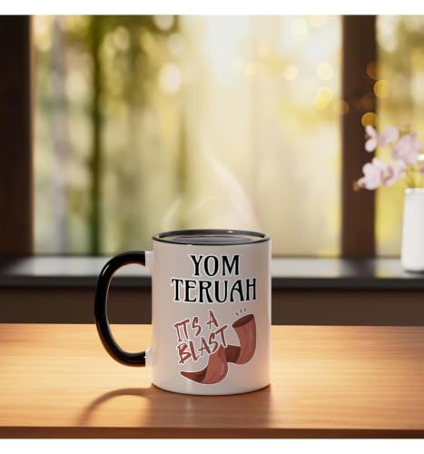 Yom Teruah It's a Bang Ceramic Mug, Black/White - color: Black/White, size: 11 Ounces