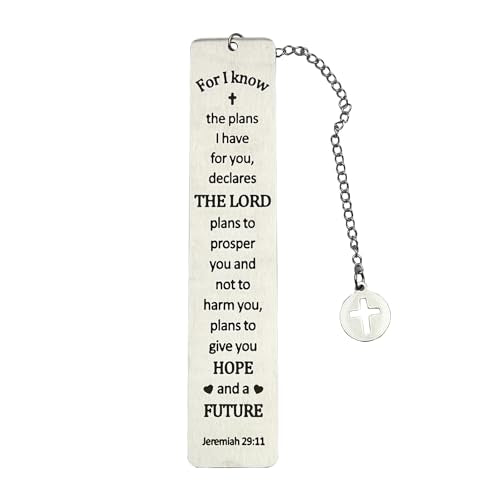 Bible Bookmarks Book Markers, Metal Christian Bookmark Gift Accessories (Jeremiah 29:11) - style: Jeremiah 29:11
