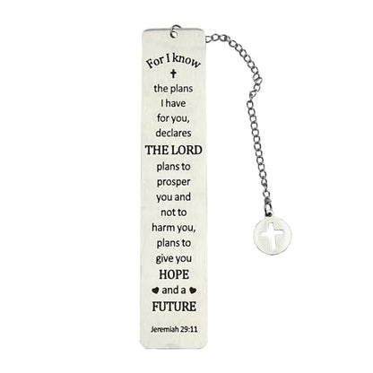 Christian Bookmark Gifts for Women Girls Boys, Inspirational Religious Book Mark Markers Faith (for I Know The Plans I Have) - style: For I know the plans I have