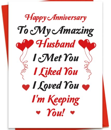 fancu Anniversary Card Gift for Husband Wife - color: ZC-056