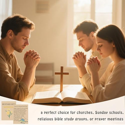 Mustard Seed Prayer Cards 100 pcs Christian Faith Bible Verse Matthew 17:20 - color: kraft