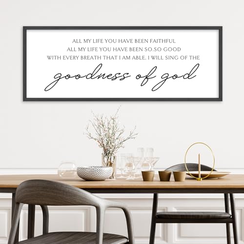 YWMZYKJGS Goodness of God Wall Decor 32"×12" Black - color: Goodness of God (Black), size: 32"L x 12"W