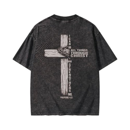 The Lord is My Shepherd Psalm 23 Samurai Lamb Anime Christian Faith T-Shirt - color: Black, size: X-Large
