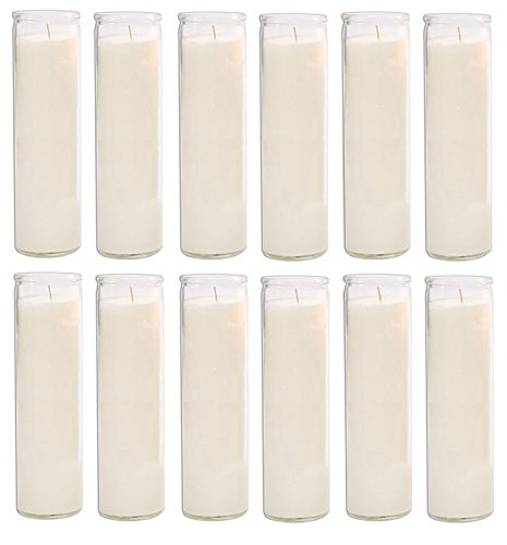 Blessed Sanctuary Series Assorted Religious Candle, White, Case of 12 (2 Cases)