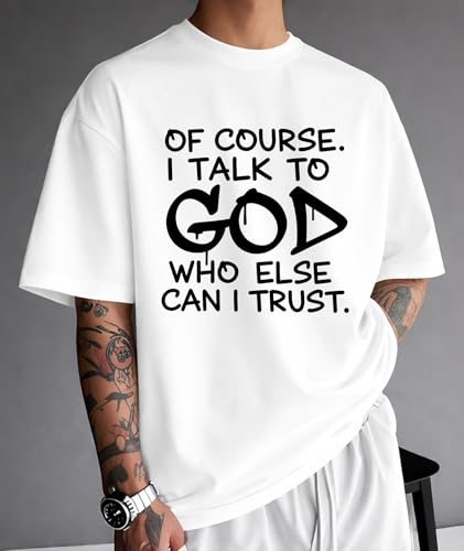 KESIHAN Christian Shirts for Men Jesus Fear God Faith Graphic Tee - color: White-3, size: XX-Large