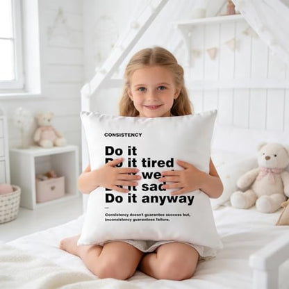 Inspirational Throw Pillow Cover, Motivation Room Decor - color: Inspirational Quote-01