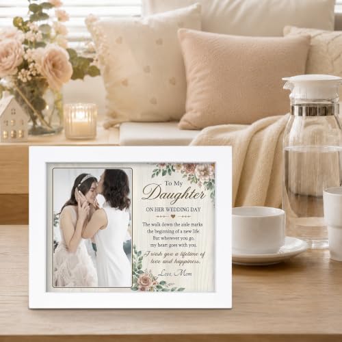 To My Daughter on Her Wedding Day - Light Up Photo Frame - color: Bride