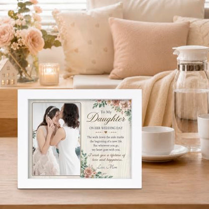 To My Daughter on Her Wedding Day - Light Up Photo Frame - color: Bride