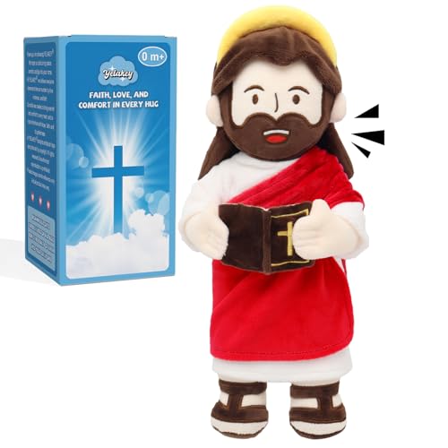 Yelakey Speaking Jesus Plush Doll 13.4", Religious Gift for Kids - color: Red