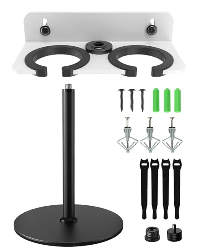 2-Slot Multi Microphone Holder + Desktop Microphone Stand