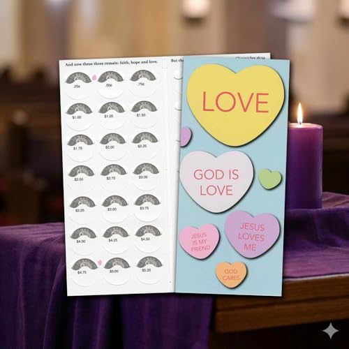 $10 Sweetheart Quarter Coin Folder Fundraisers for Church (Pkg of 50)