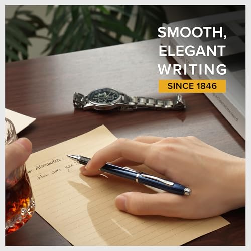 Cross Century II Cobalt Blue Diamond Selectip Rollerball Pen, Black Ink - color: Cobalt Blue