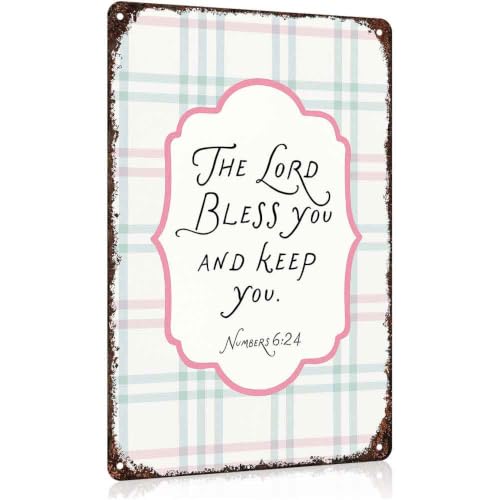 Bible Verse Blessing Quote Aluminum Metal Sign 8 x 12 Inch