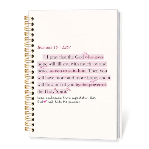 Christian Prayer Bible Spiral Notebook Journal for Women,A5 - color: Bible-Romans 15
