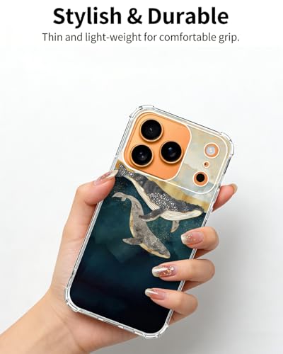 Ocean Whale Phone Case Compatible with iPhone 17 Pro Max, Trendy TPU Bumper Cover Case - color: Whale