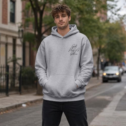 Christian God Hoodie for Men Jesus Faith Religious Bible Verse Hoodies Inspirational Graphic Fleece Sweatshirt - color: Light Gray, size: Small