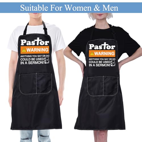 CMNIM Pastor Apron Pastor Appreciation Gifts Christian Aprons Minister Gift Retirement Gift for Pastor Wife Kitchen Aprons