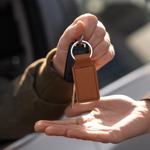 LaserGram Rectangle Keychain, Bible Verse John 3-16, Personalized Engraving Included - color: Dark Brown