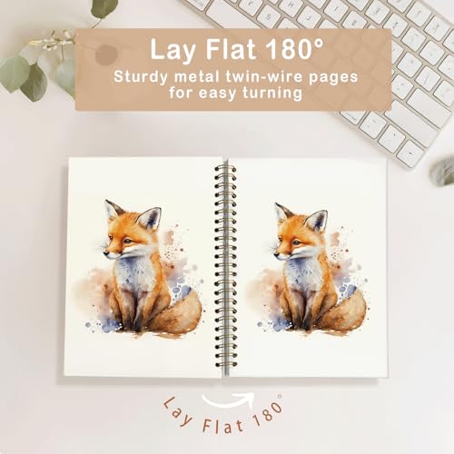 Fox Spiral Notebook,Fox Gifts,Cute Notebooks for Women Girls - color: Fox