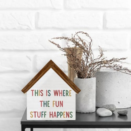 Playroom Decor, This Is Where All the Fun Stuff Happens House Shaped - color: fun