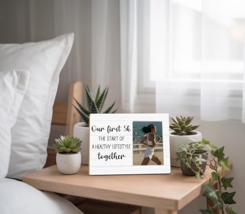Our First 5K Running Picture Frame - color: running