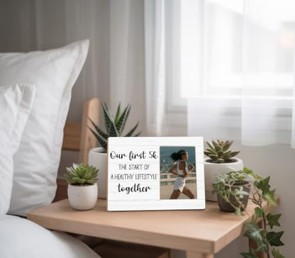 Our First 5K Running Picture Frame - color: running