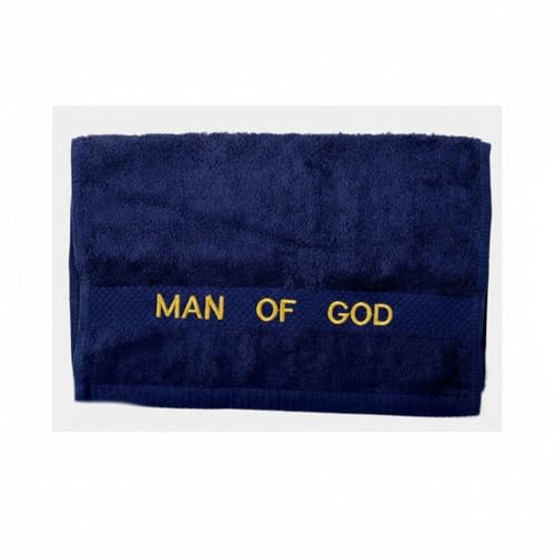 MercyRobes Preaching Hand Towel Man of God (Navy/Gold)