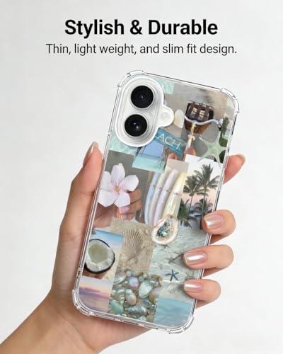 Summer Aesthetic Phone Case Compatible with iPhone 17, Shells Beach Phone Cover for iPhone 17 - color: Summer Aesthetic