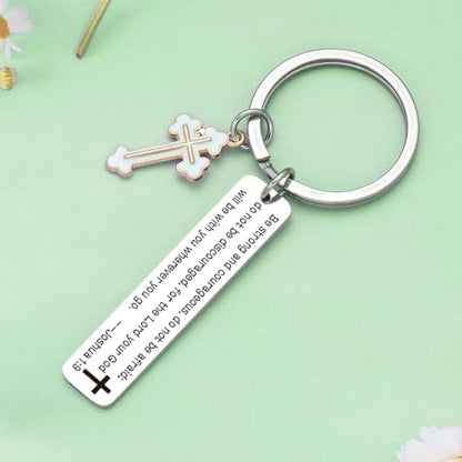 Christian Key Chain Faith Keychain Biblical Jewelry Motivational Gifts For Women Christening Gift
