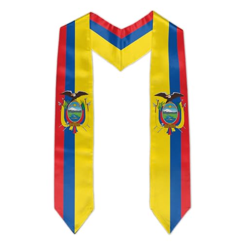 Graduation Flag Stole Sash Scarf Day Gifts - color: Ecuador Flag