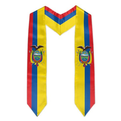 Graduation Flag Stole Sash Scarf Day Gifts - color: Ecuador Flag