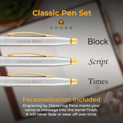 Cross Classic Century Personalized Ballpoint Pen & Pencil Set in Medalist
